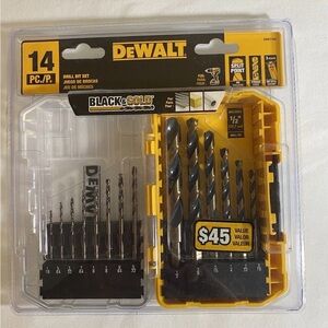 DEWALT 14 PC Black and Gold Drill Bit Set